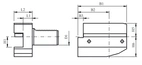 Rectangular transverse tool ~