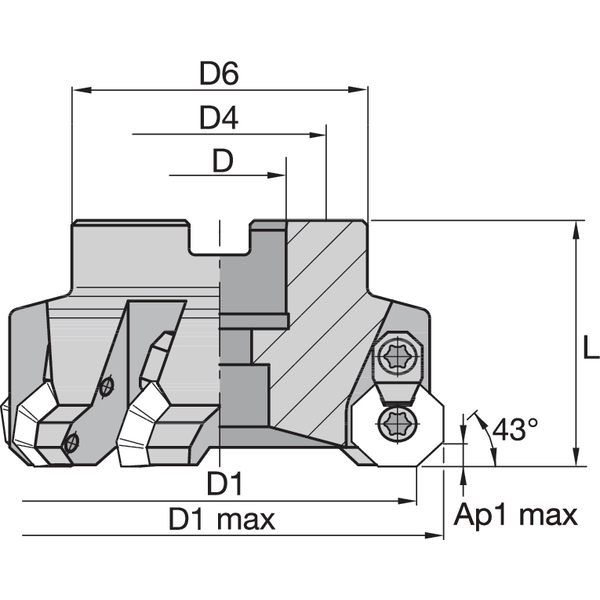 KSOM SHELL MILL D=160 Z=12