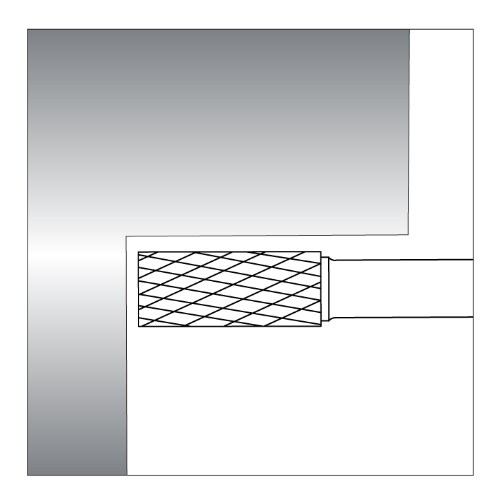 SB Burrs - Cylindrical Shape with End Cut