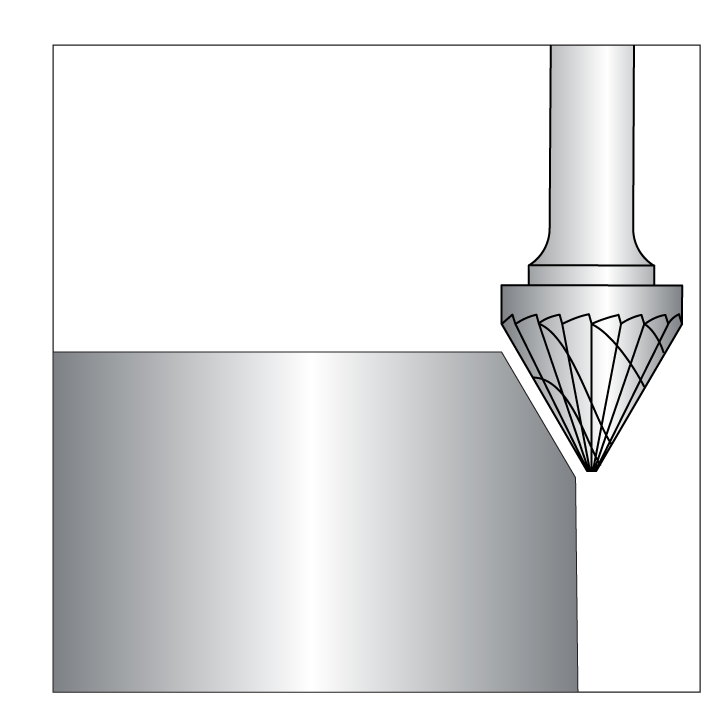 SJ Burrs - 60° Cone Shape