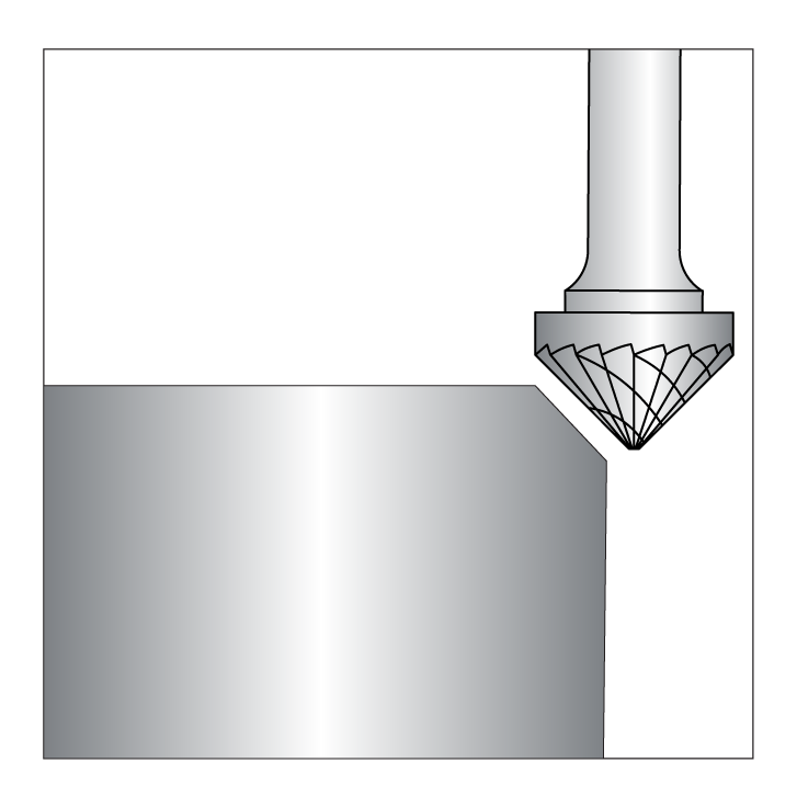 SK Burrs - 90° Cone Shape
