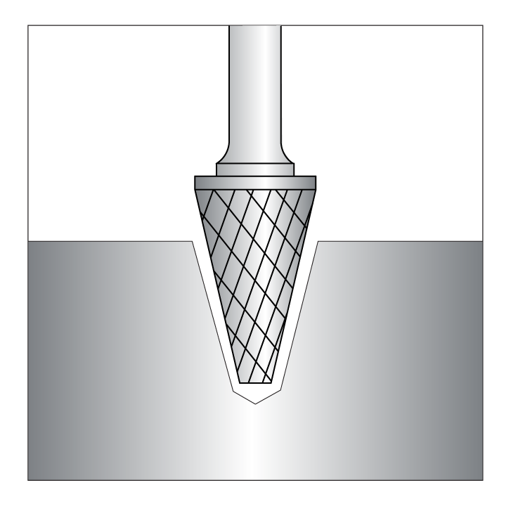 SM Burrs - Pointed Cone Shape