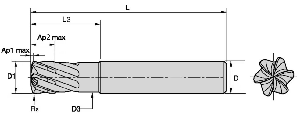 PINNFRÄS 10MM L3:30MM HF
