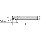 ENDMILL B D=16 Z=3 35DEG