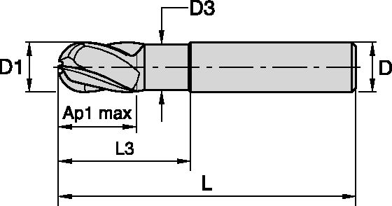 FULLRADIEFRÄS 16MM L3:32 CYL