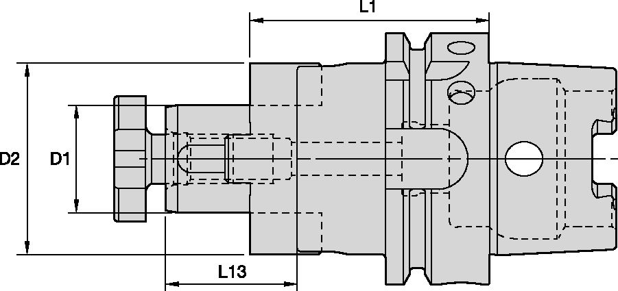 COMBISHELL MILL ADAPTOR HSK10