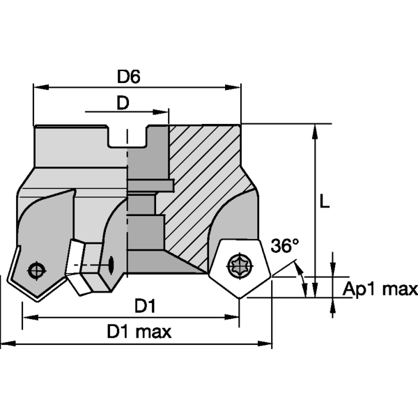 SHELL MILL CUTTER FOR DIE & M