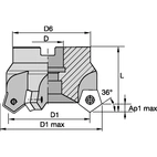 SHELL MILL CUTTER FOR DIE & M
