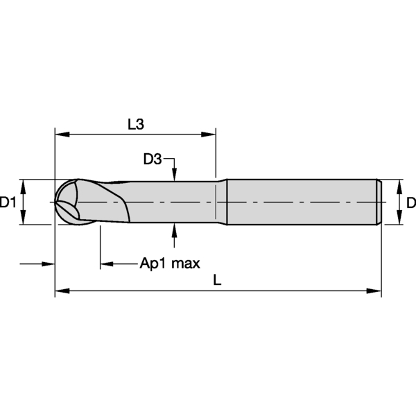 FULLRADIEFRÄS 3MM L3:19.2 CYL