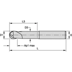 FULLRADIEFRÄS 3MM L3:19.2 CYL