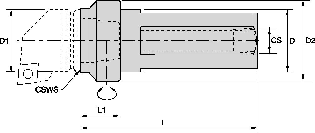 KM40 ROUND SHANK Ø40 X 110MM