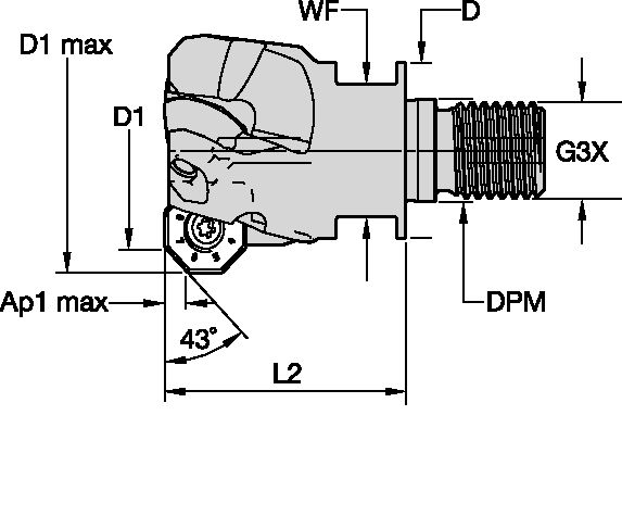 KSOM MINI SCREW-ON EM D=40 Z=4