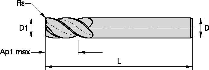 PINNFRÄS 20MM AP:30 R0.5 CYL