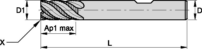 SC ROUGHER B D=25 Z=6 45