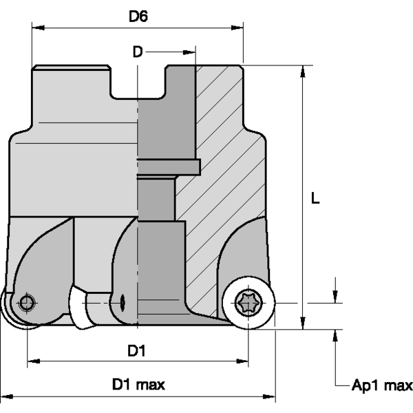 ROUND D&M SHELL MILL CUTTER D