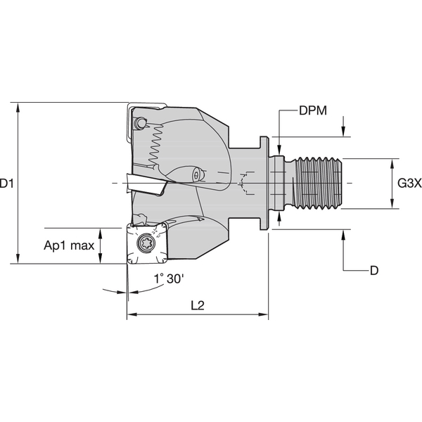 Z AXIS - D=40 Z=3  M16 SD12