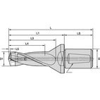 DRILL BODY. 5XD. DIAMETER=37.