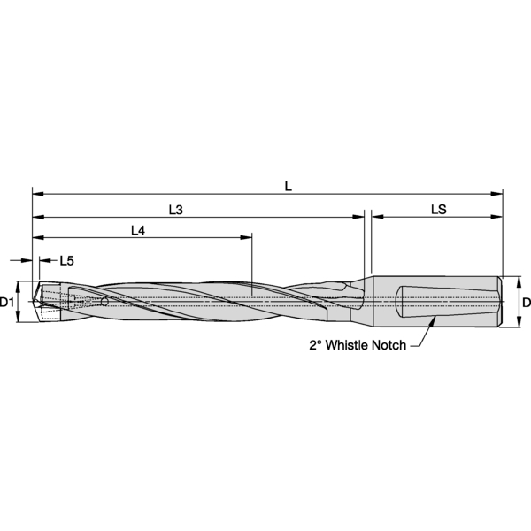 DRILL BODY. 10XD. DIAMETER=25