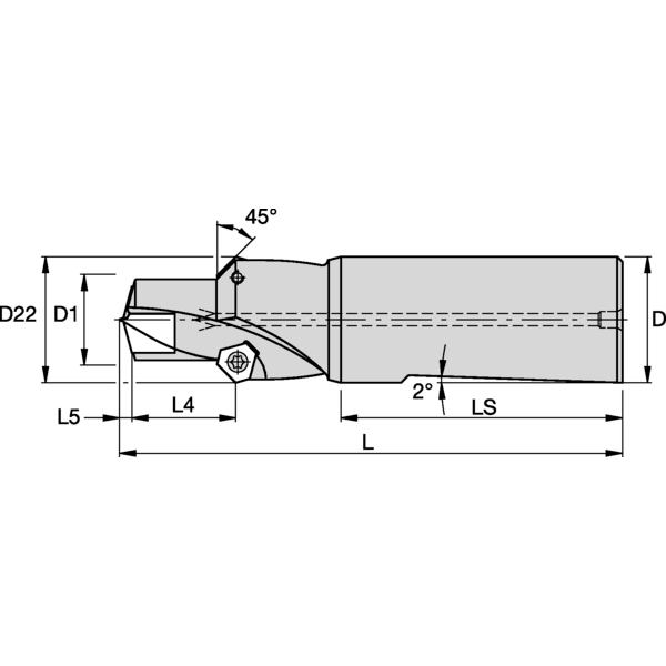 KSEM BODY 24.01-26MM 1xD CHAMFERING