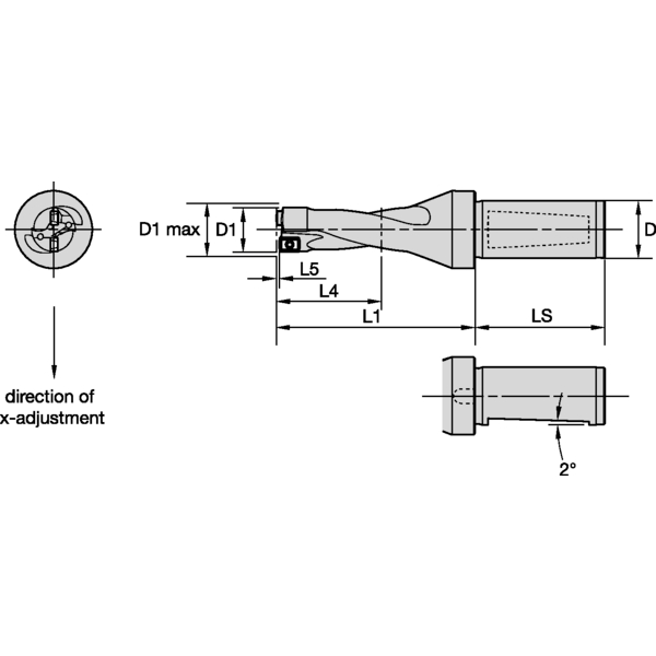 BORR 12.5MM 2xD IK WD DrillFIX DFR