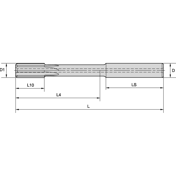 RMS REAMER 8.00 H7 STRAIGHT