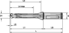 TDM1 SCF DRILL BODY 5XD D=10.50MM