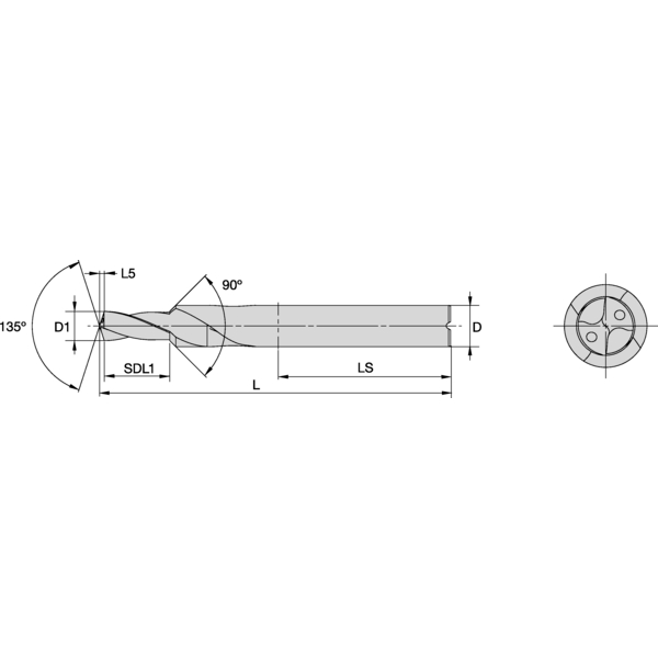 STEGBORR 4,5mm CYL KYLKANAL
