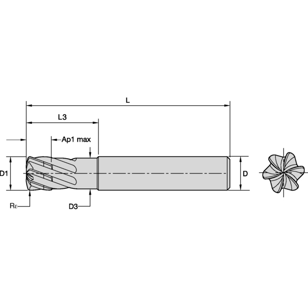 HÖGM.FRÄS 16MM L3:48 CYL