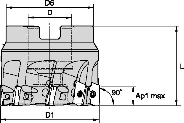 VSM11 SHOULDER MILL SHELL MOUNT D040 Z6