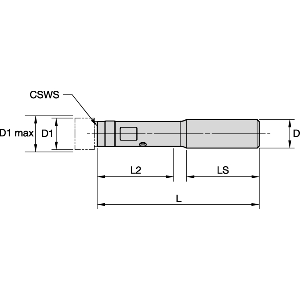 REAMER AXIAL MODULAR SHANK 14MM-15 999MM