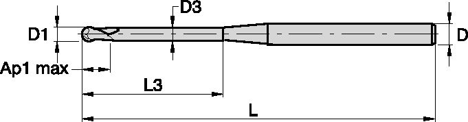 ENDMILL 7N21 .8 X 4 X 1.3 - 8 X 63