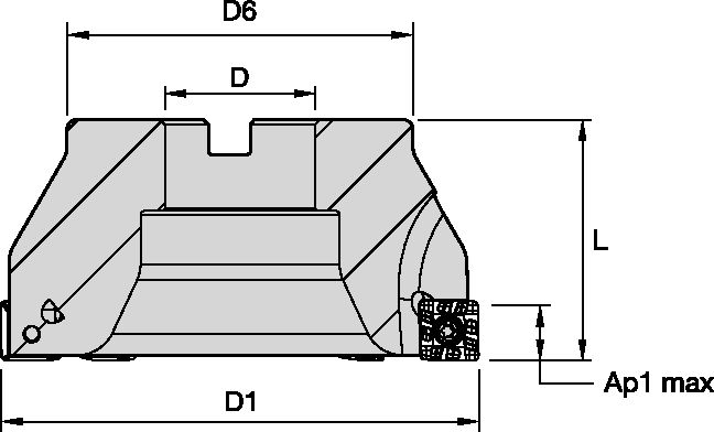 M690 SHOULDER MILL D100 0 Z8