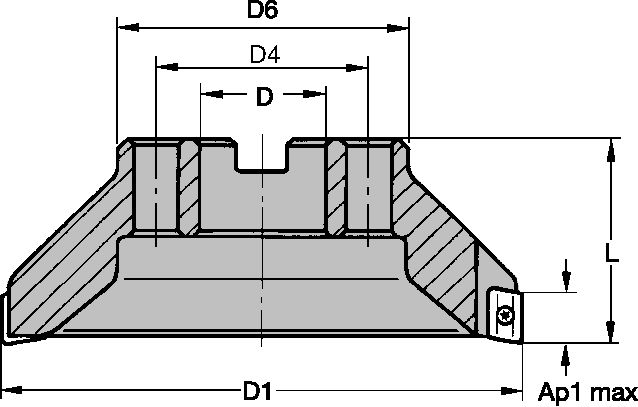 M680 SQ SH MILL HEAD-A D50R Z6 XD..0903