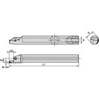 A4 Boring Bar D25.0mm L201.5mm