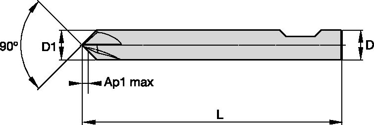 SC-NINA chamfer end mill,45°,Z4,Ø8