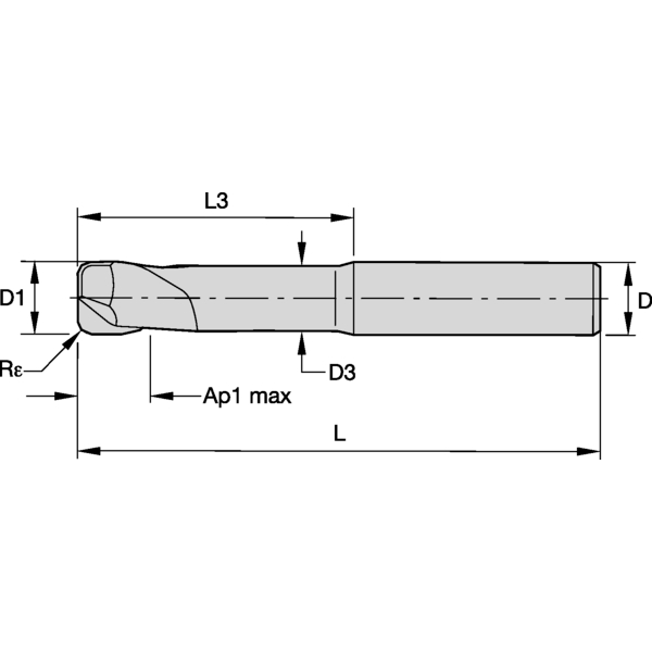 PINNFRÄS 16MM L3:48 R0.5 CYL