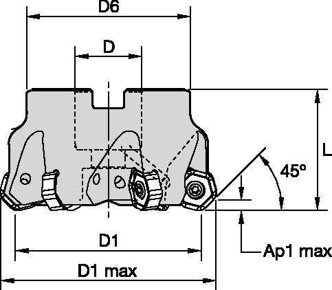 M1200 MINI FACE MILL D=125 Z=16