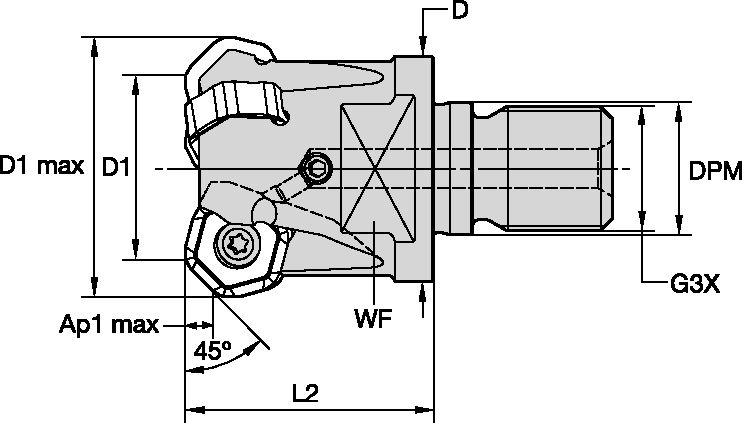 M1200MINI FACE MILL D32 0 Z3