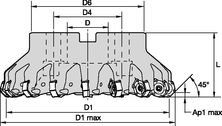 M1200 FACE MILL D100 0 Z11