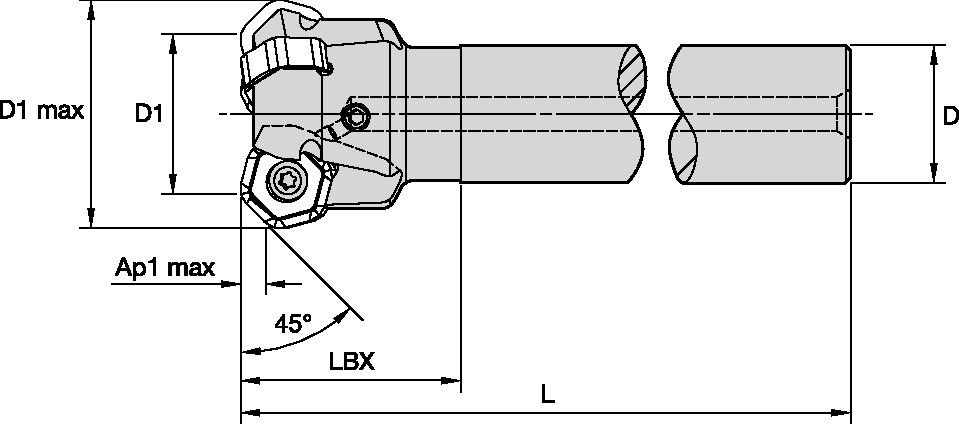 M1200MINI FACE MILL D25 0 Z2