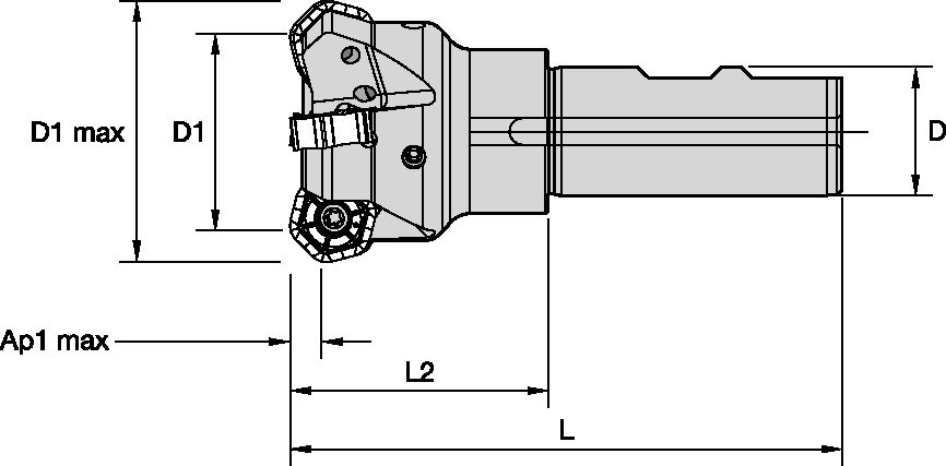 M1200 FACE MILL D40 0 Z4