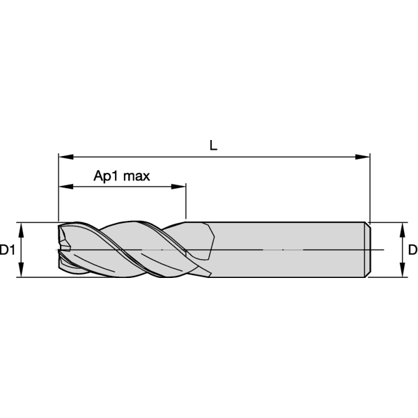 ENDMILL 4102 FIN 2FL 10X10X22X76
