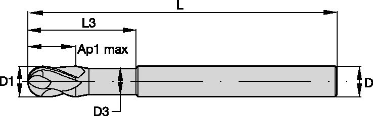 ENDMILL FIN BN 2FL 1.5X4X1.5-4.5X63