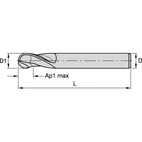 RADIEFRÄS 3MM AP5 Z2 CYL