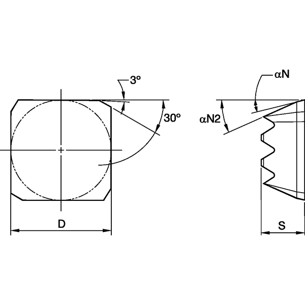 RIQ REAMING INSERT E13 LEAD