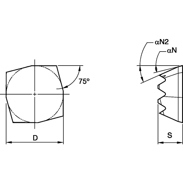 RIQ REAMING INSERT EGR LEAD