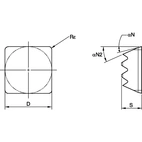 RIQ06 INSERT RAD 0.50MM