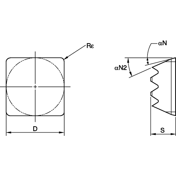 RIQ REAMING INSERT R05 LEAD