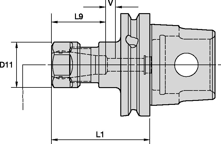 KM63XMZ COLLET CHUCK HEX ER16 Ø28X120MM