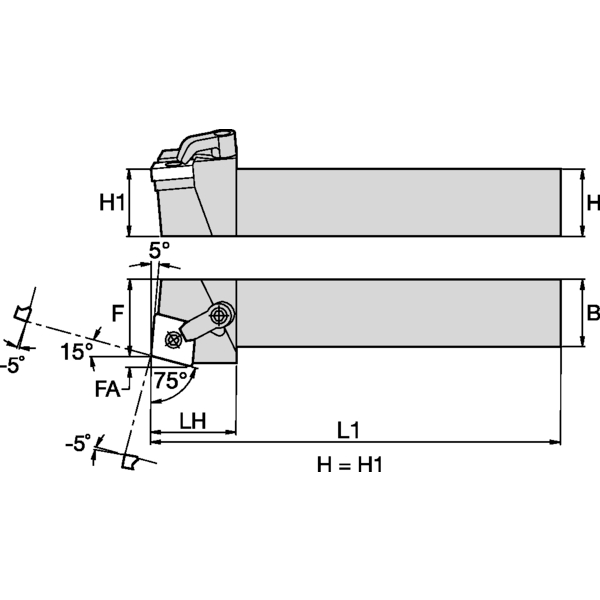 M Clamping Holder W20.0mm L12